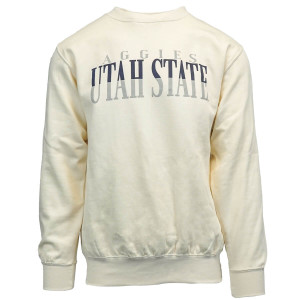 Aggies Utah State Crew Sweatshirt Ivory